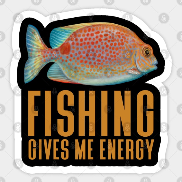 Fishing Give Me Energy - Funny Fishing Sticker by Animal Specials